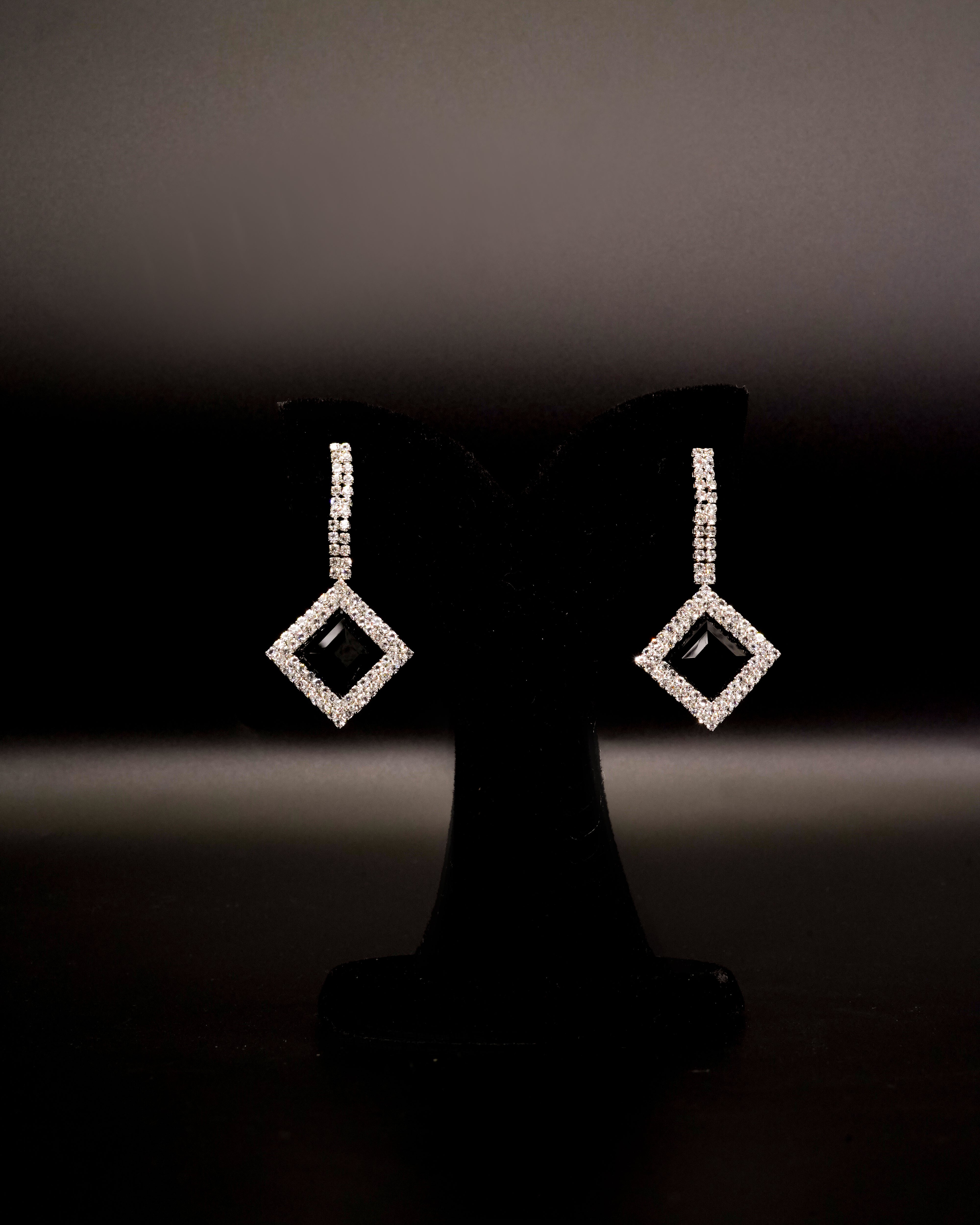Bohemian Style Black Stone Earrings E-13