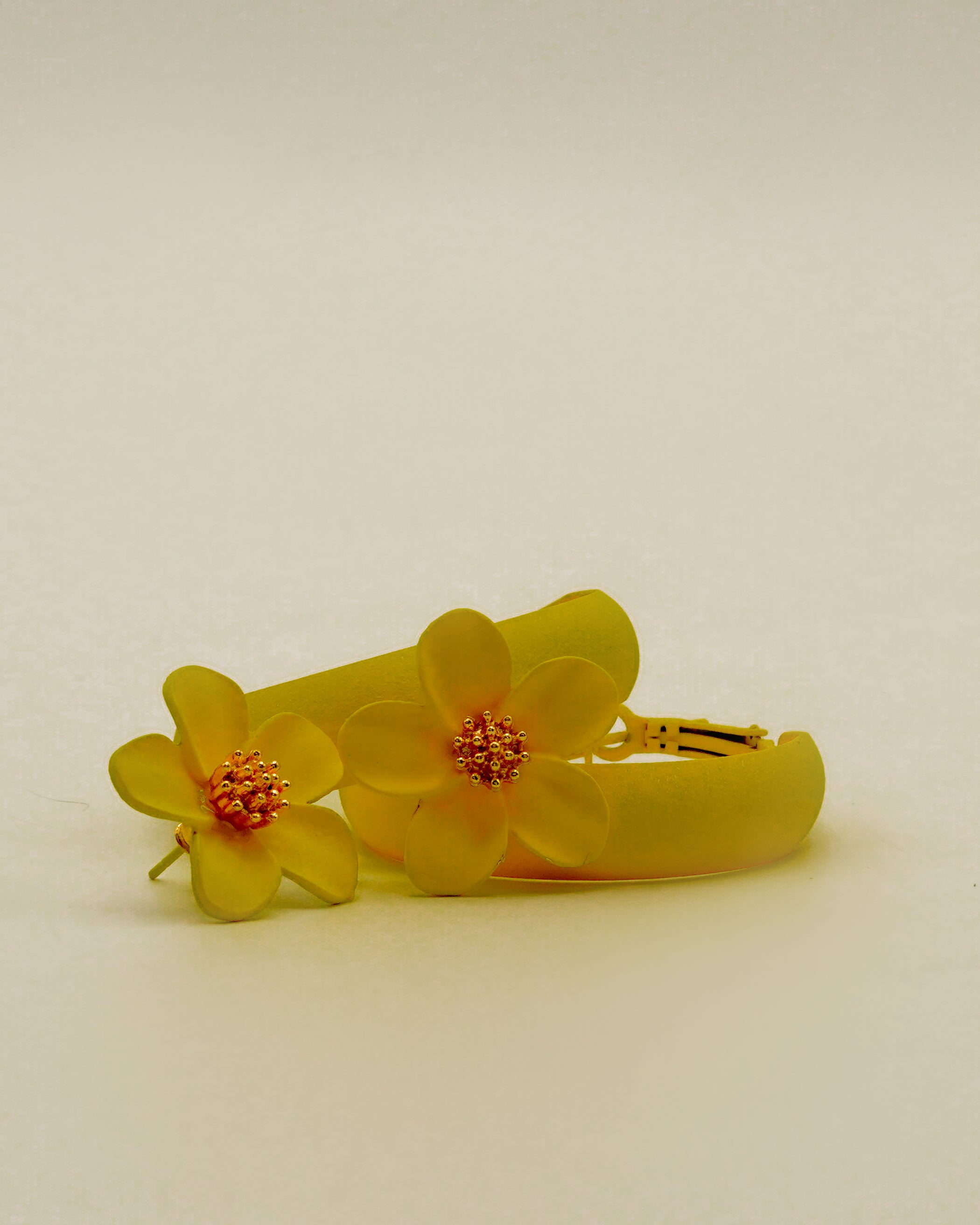 Flower Tops With Hoop Earrings E-25