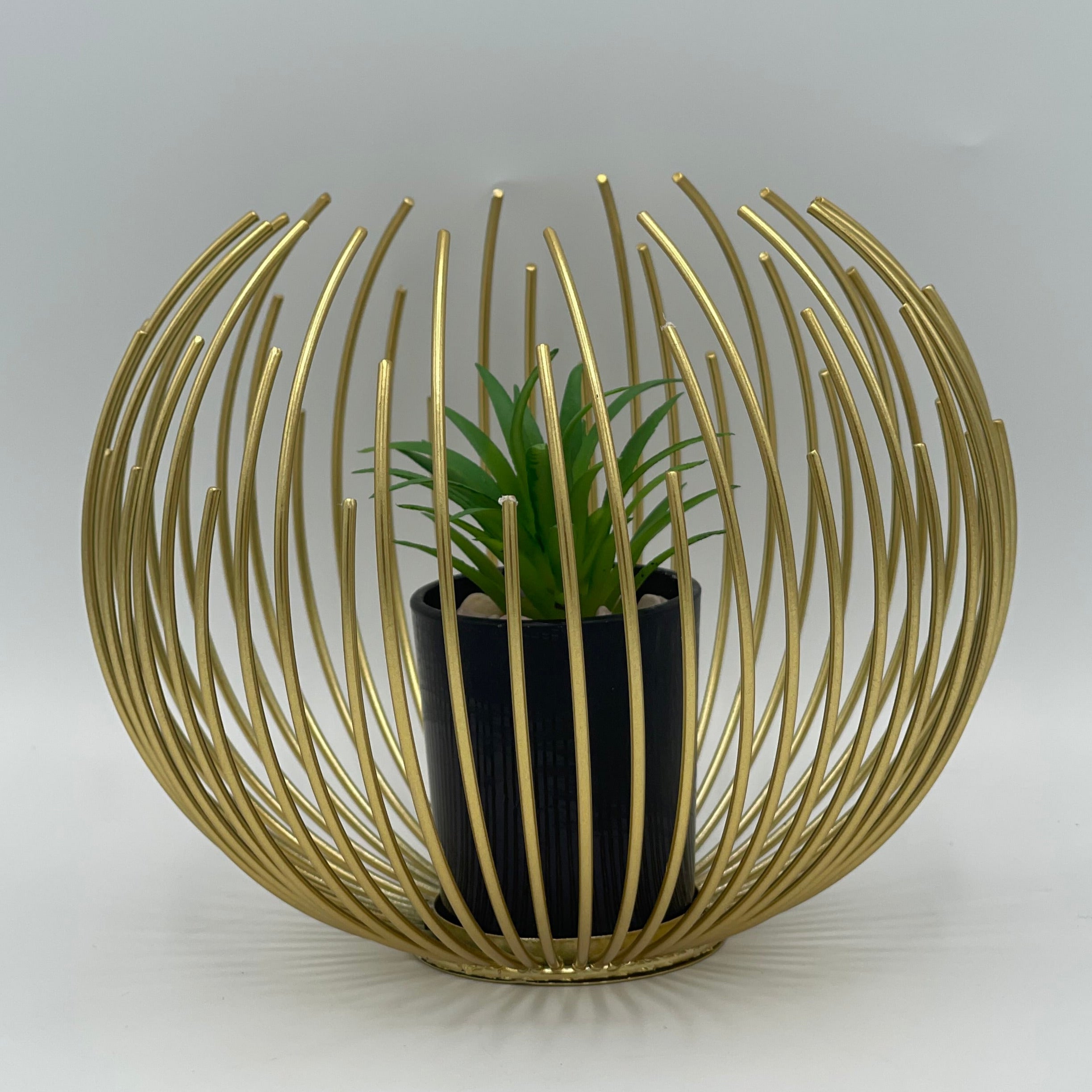 Home Decor Metal Alloy Sphere Planter Large RK 1 Size (7x7)