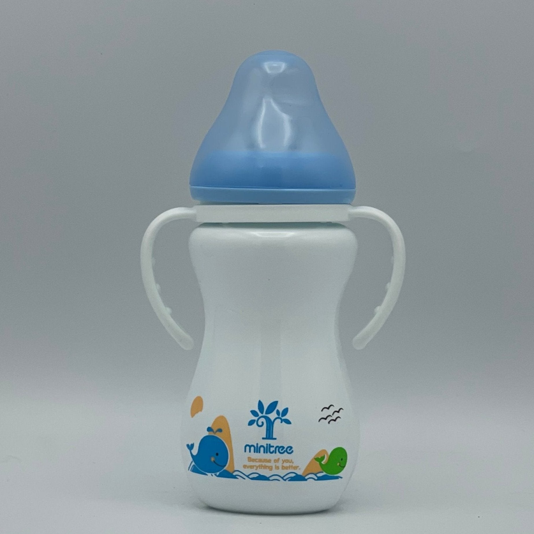 Minitree Wide Neck Feeding Bottle With Handle 330 ml 6 Month + BF-5