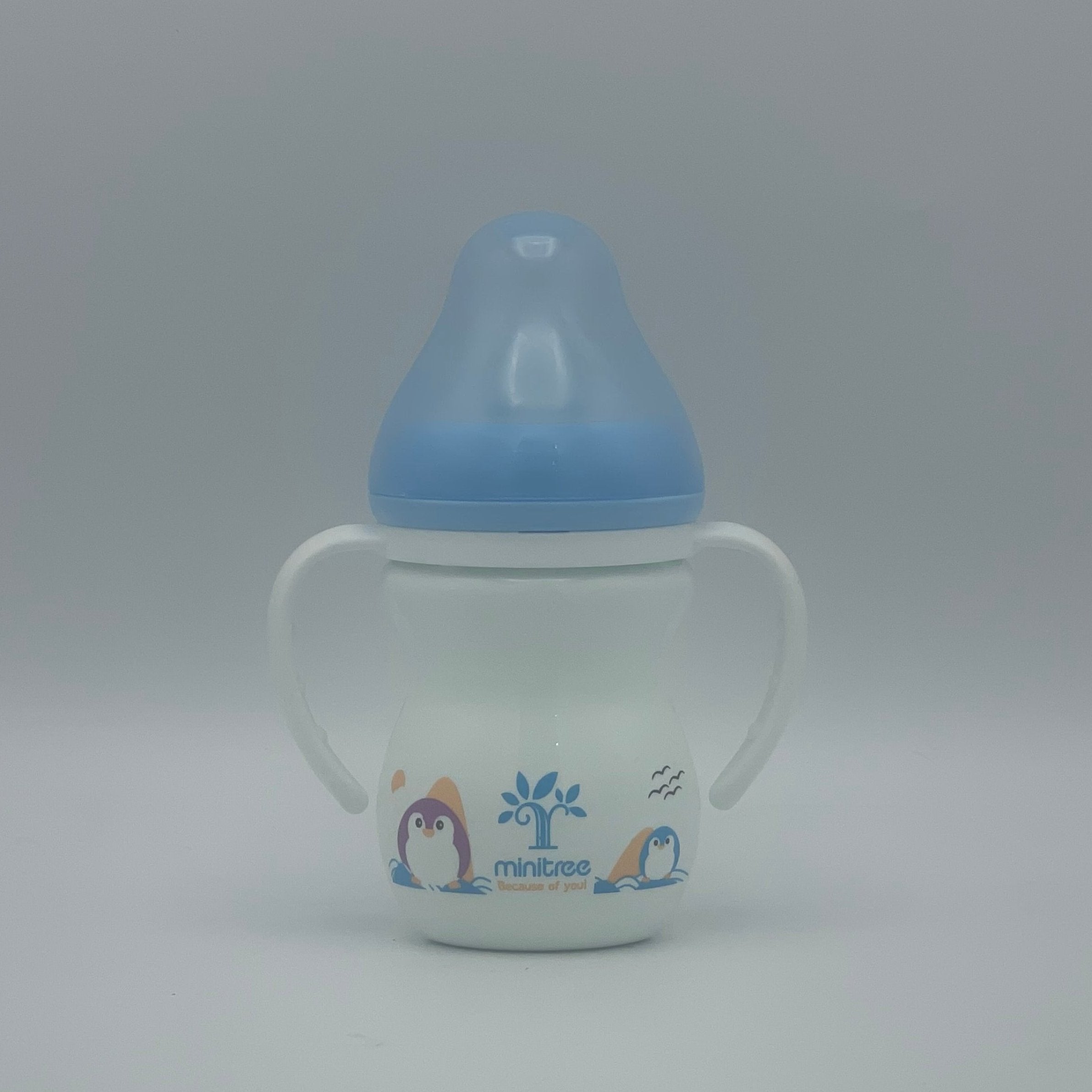 Minitree Wide Neck Feeding Bottle With Handle 180 ml 3 Month+ BF-10