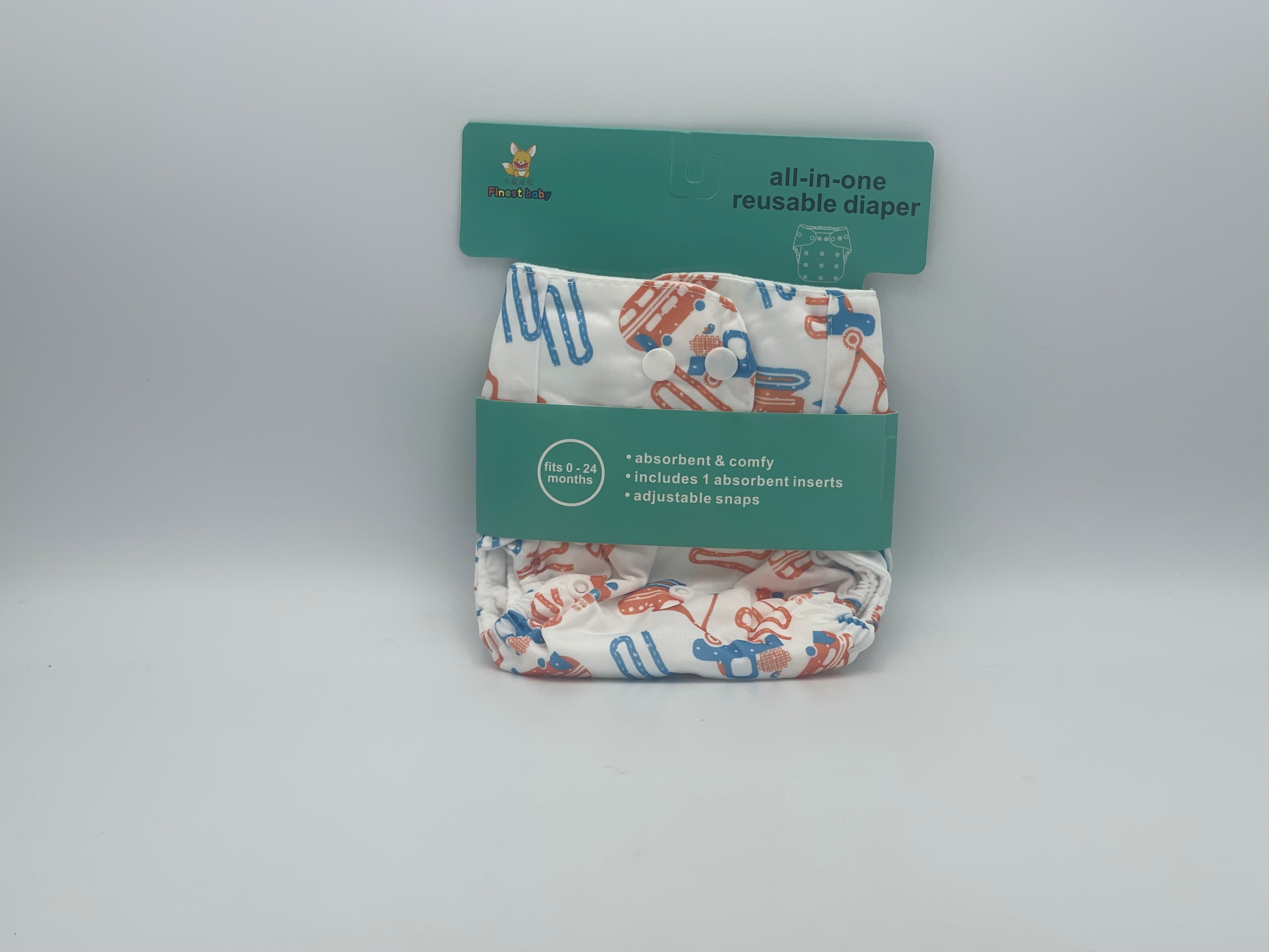 All in one Reusable Diaper 0 Month to 24 Months