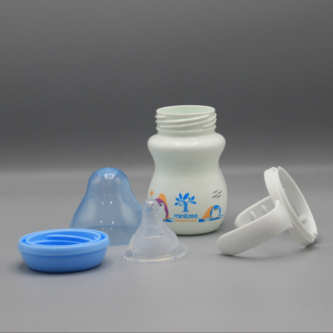 Minitree Wide Neck Feeding Bottle With Handle 330 ml 6 Month + BF-5