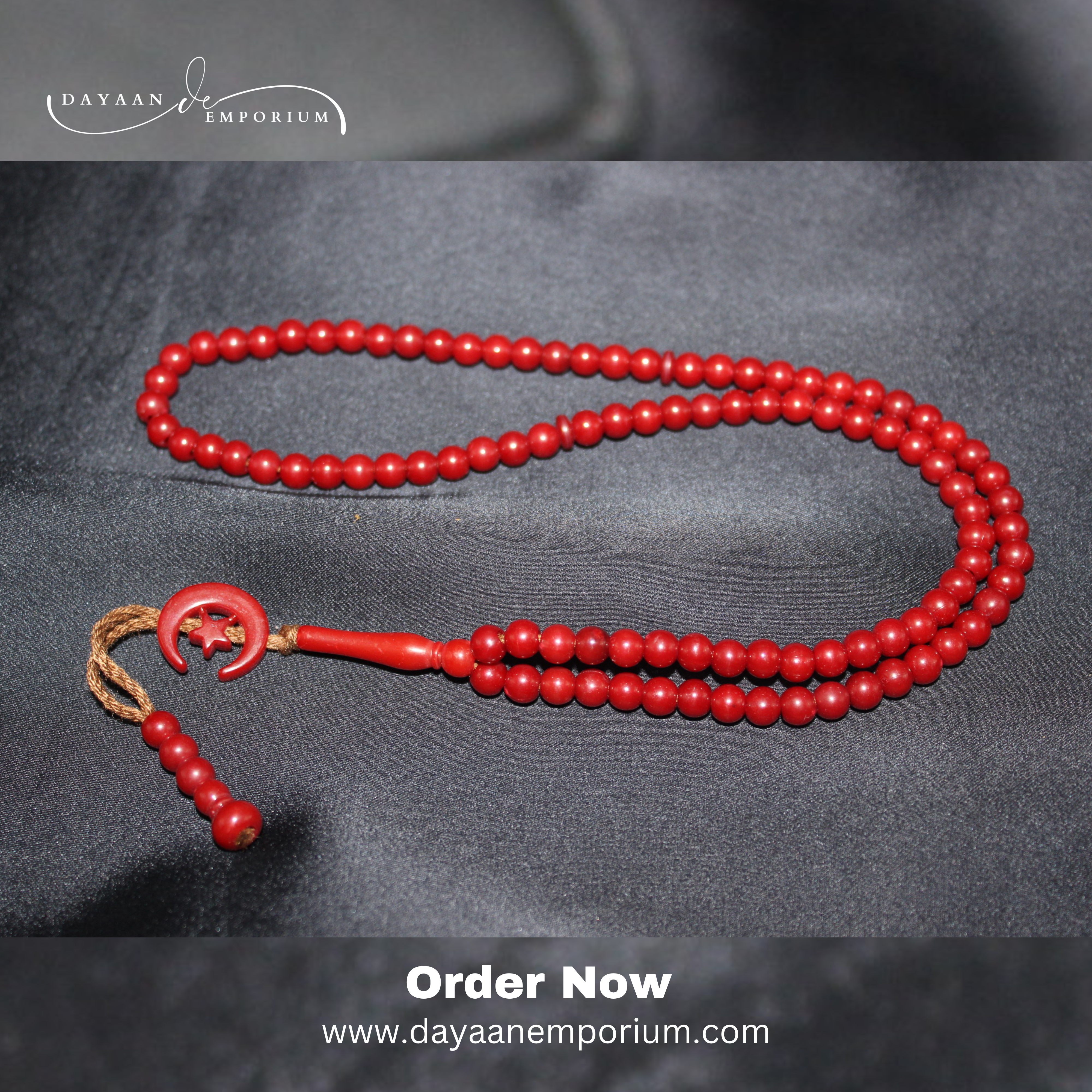 Plastic Stone Tasbih 100 Beads Brown Colour 12 pc