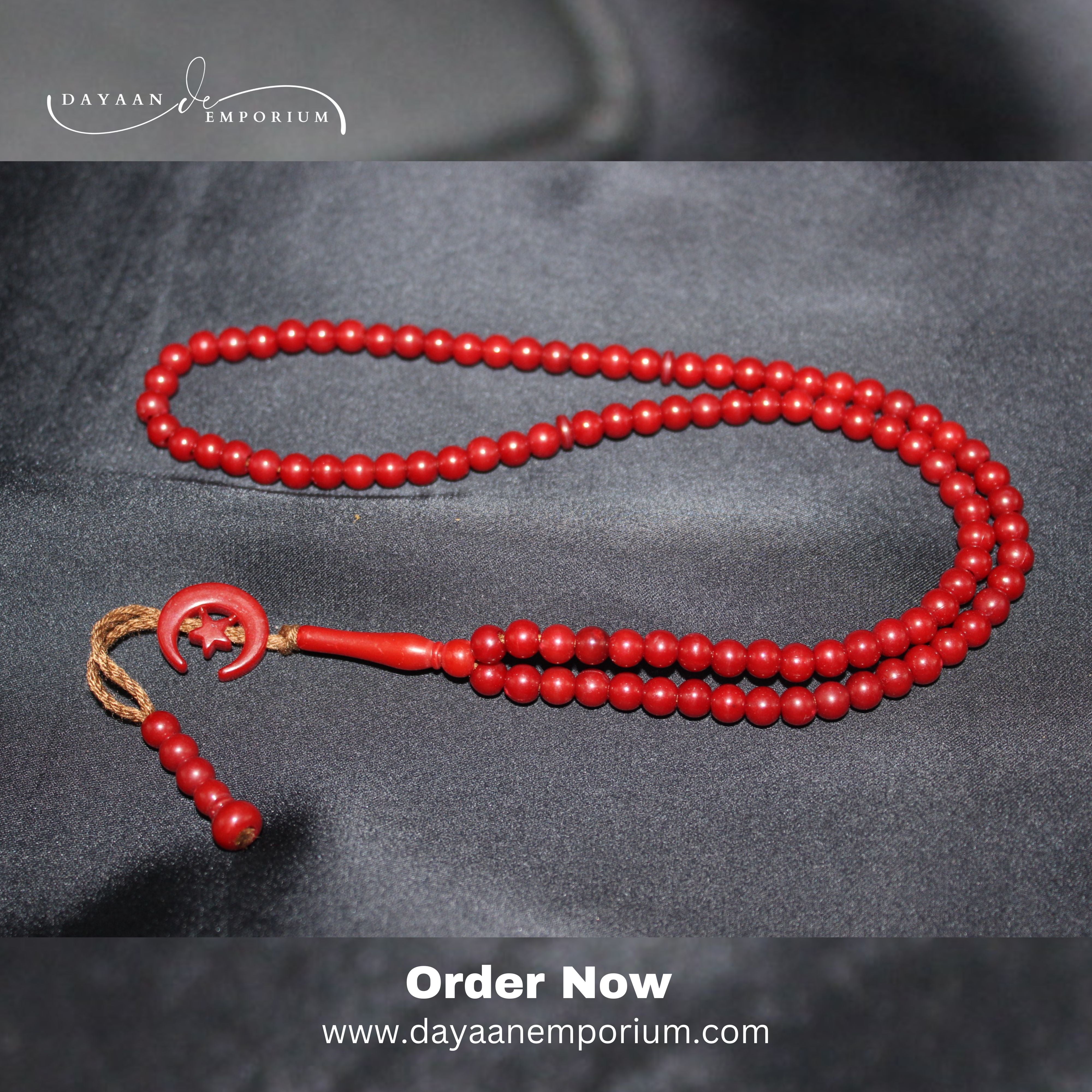 Plastic Stone Tasbih 100 Beads Brown Colour 12 pc