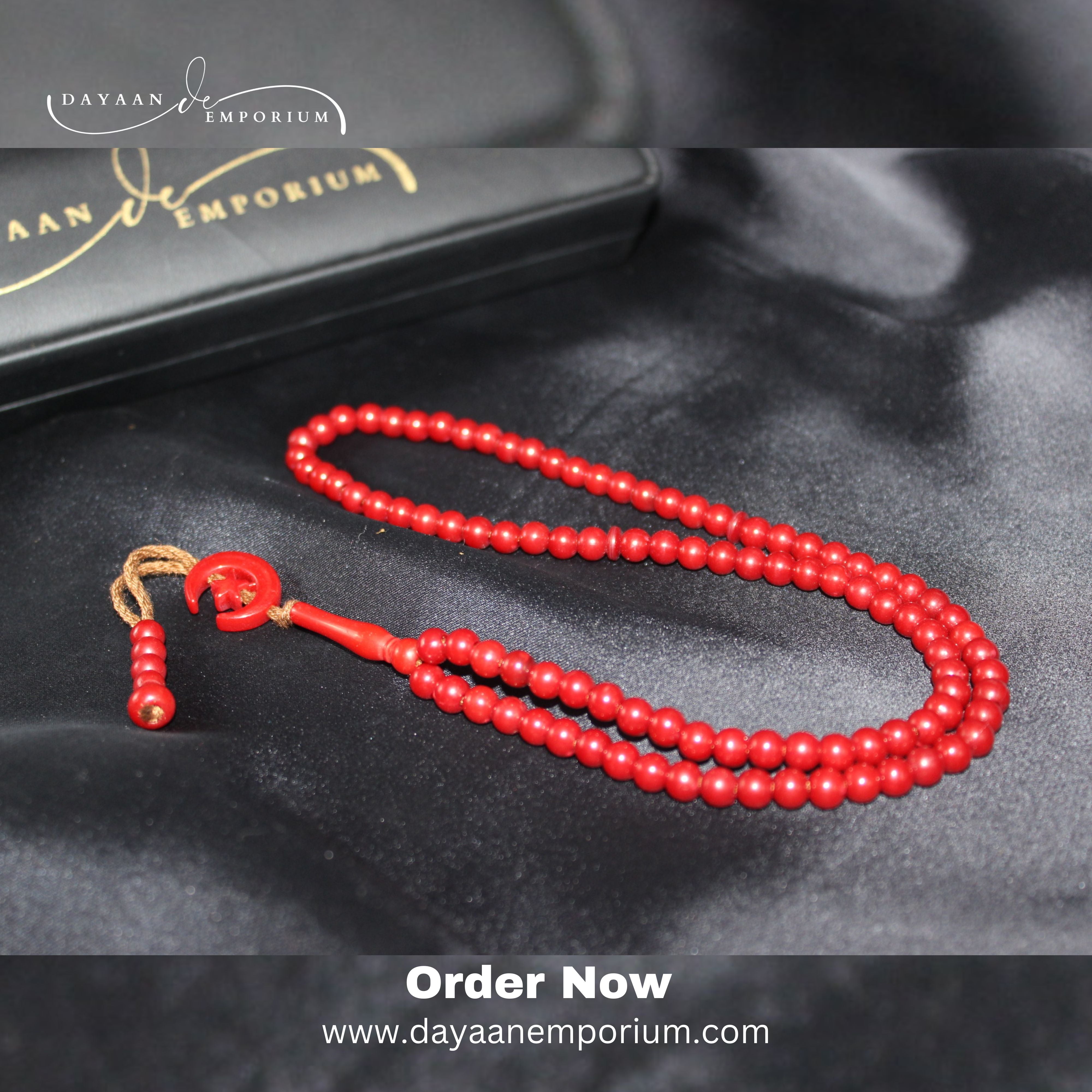 Plastic Stone Tasbih 100 Beads Brown Colour 12 pc