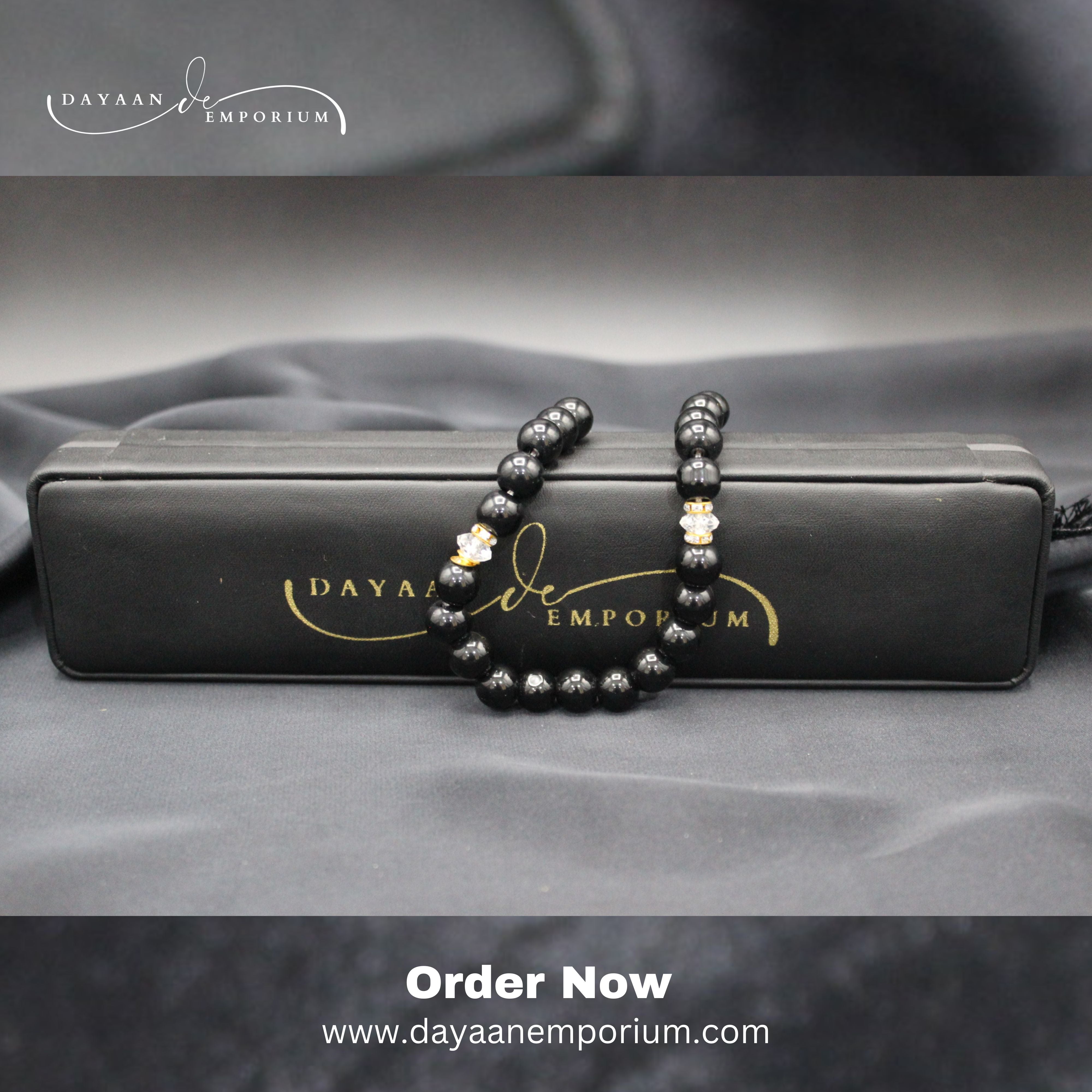 Black Marble Tasbeeh 33 Beads