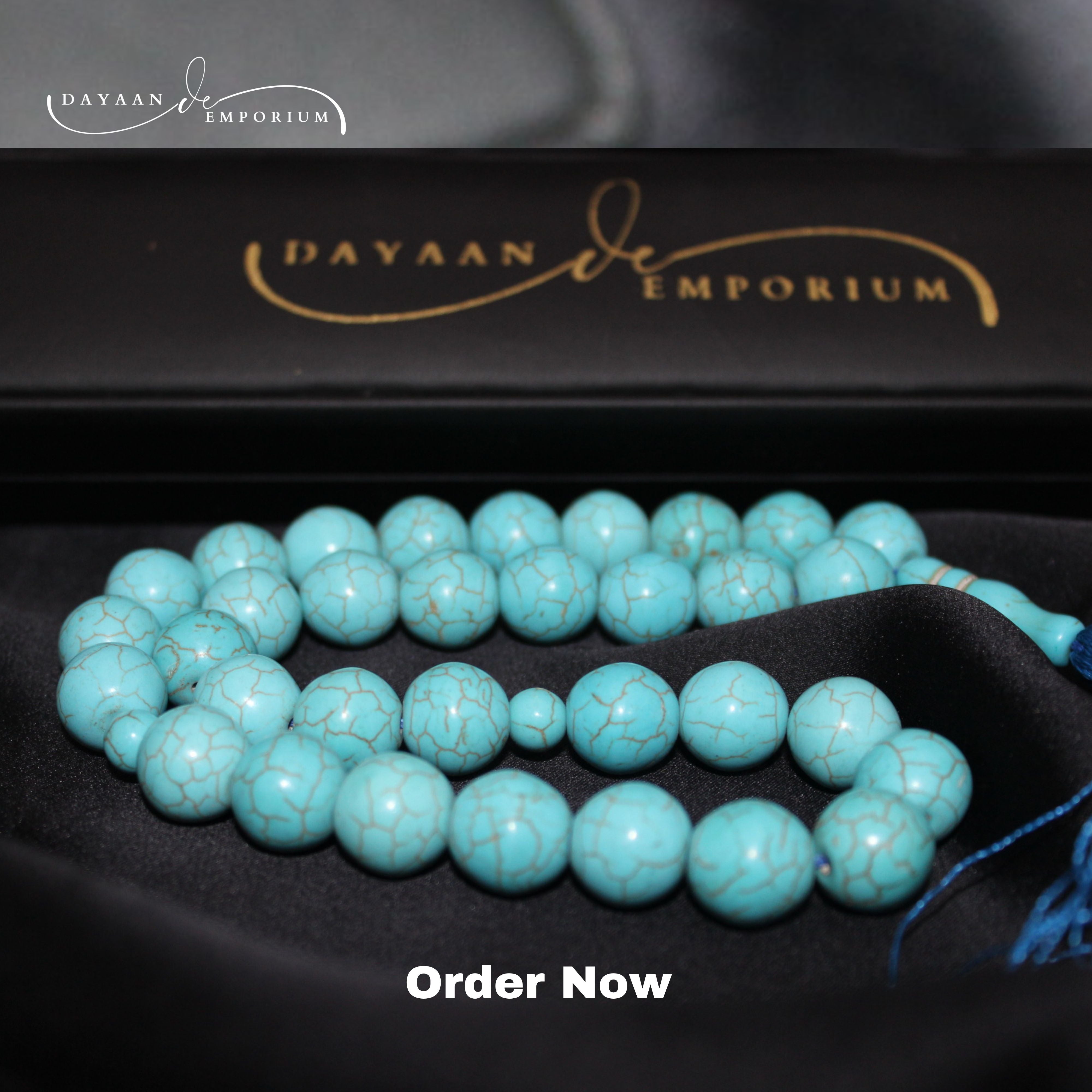 Firoza Stone Tasbih 33 Beads 20 mm