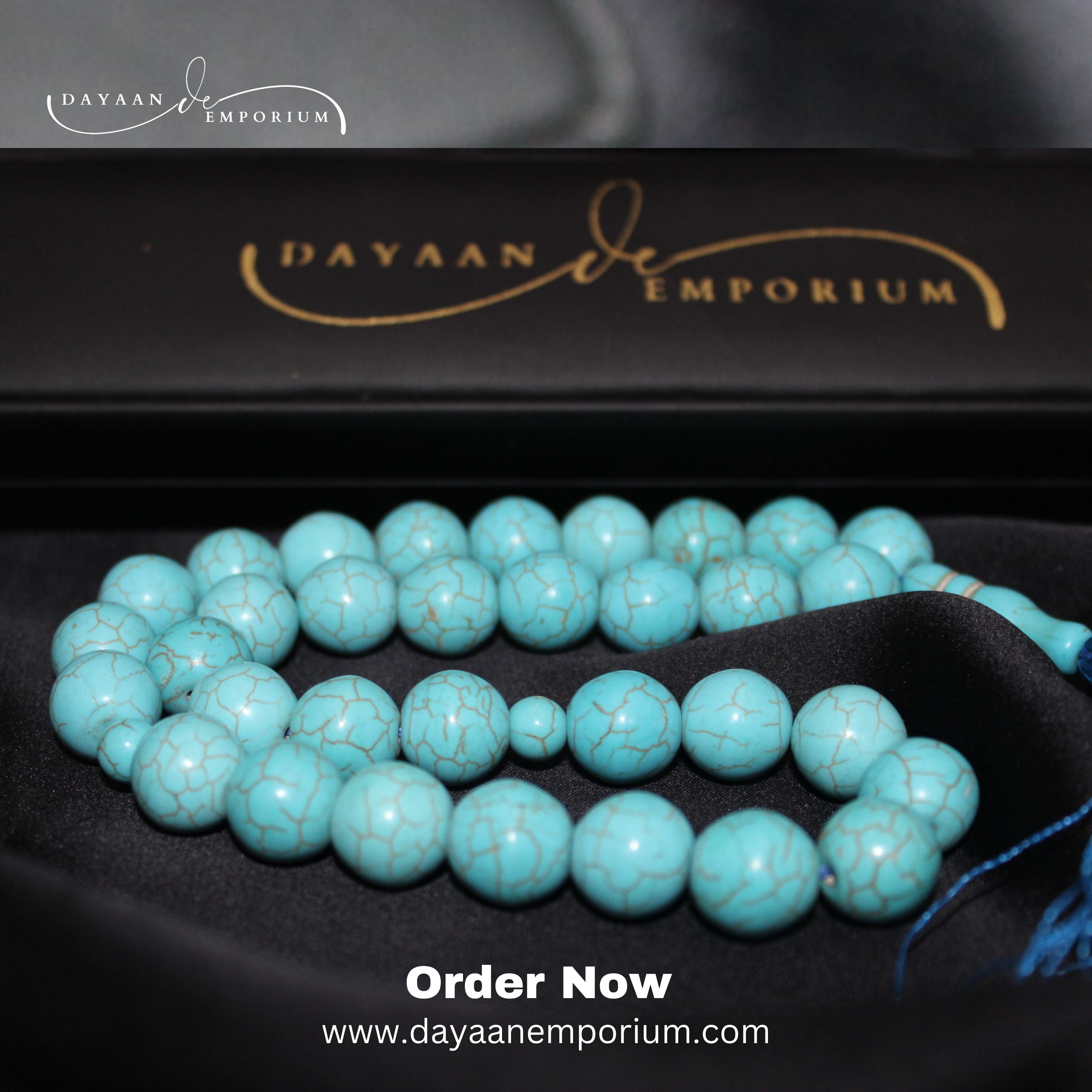 Firoza Stone Tasbih 33 Beads 20 mm