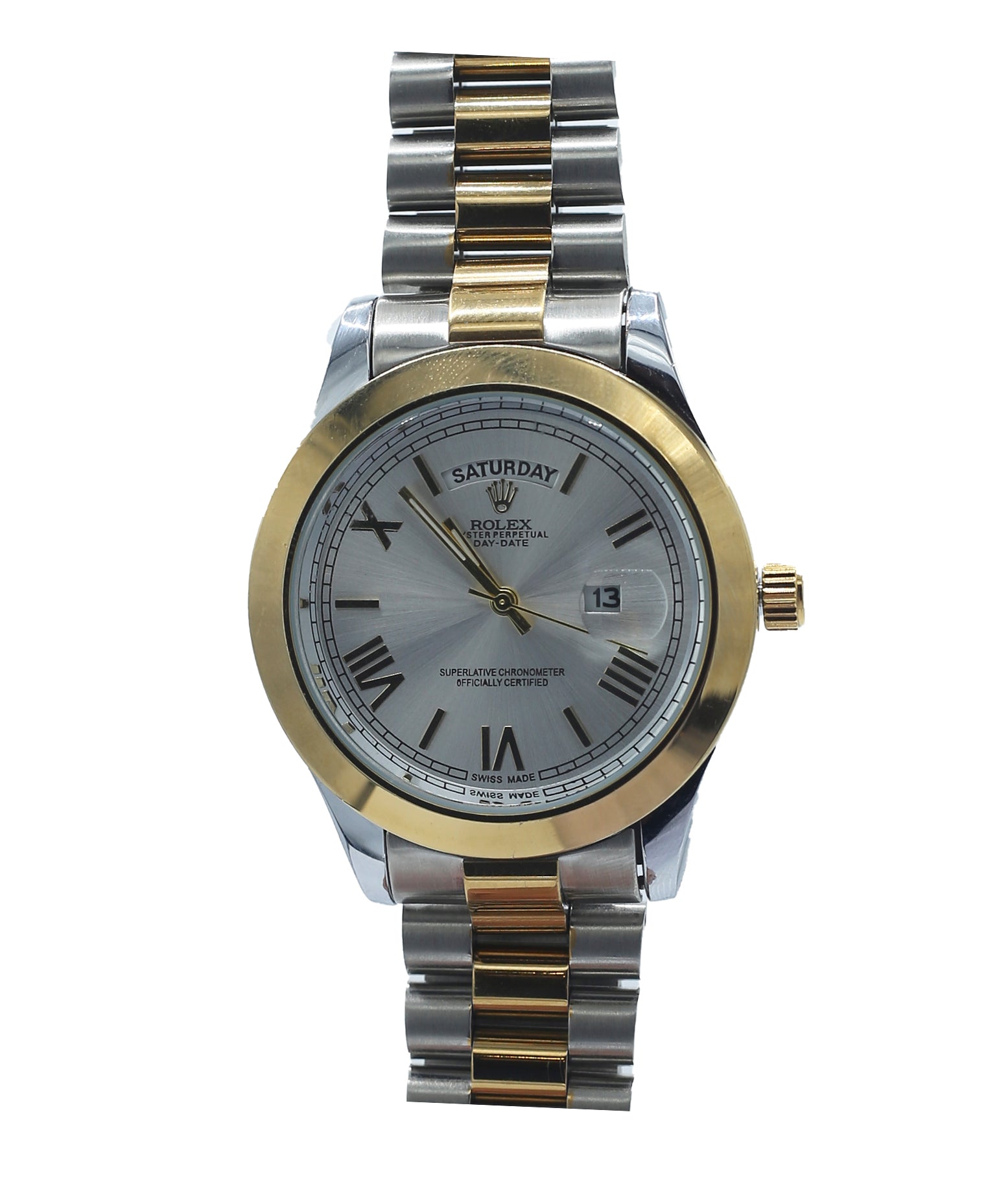 Rolex Oyster Perpetual Dail Stainless Steel Day Date Roman
