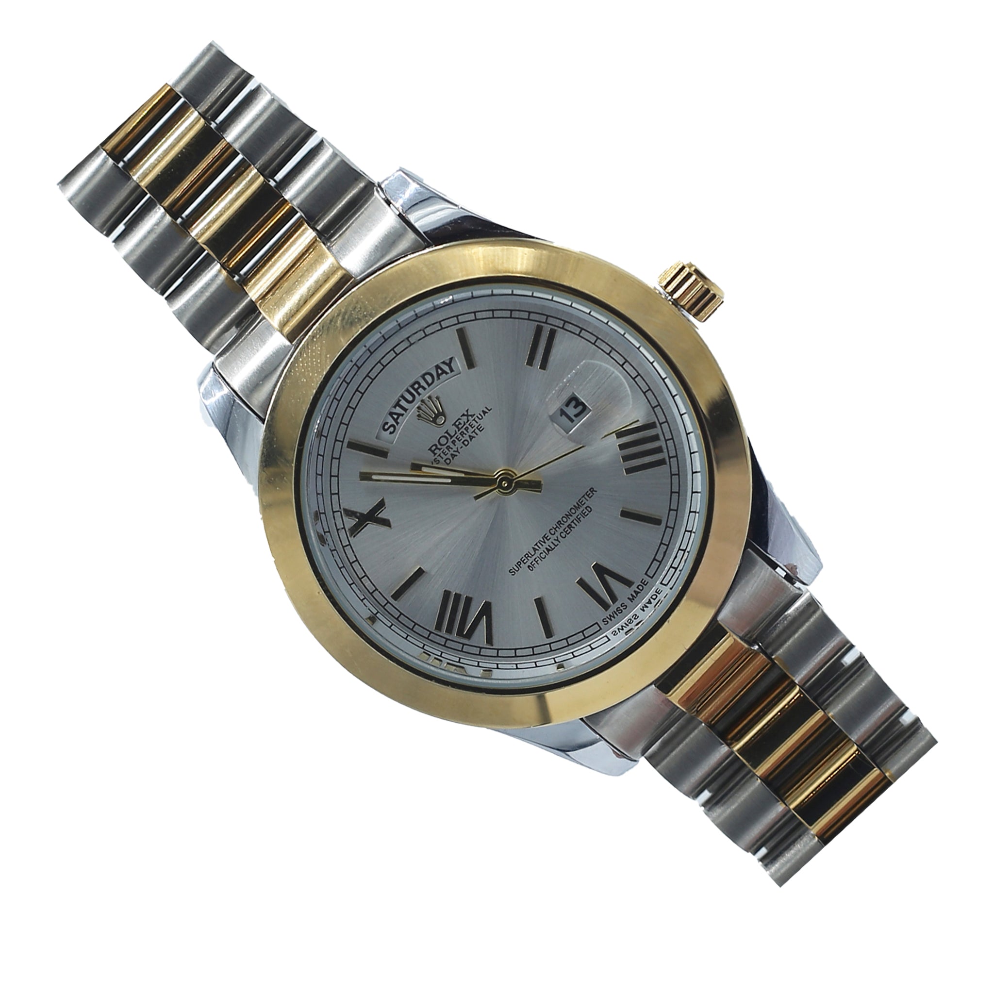 Rolex Oyster Perpetual Dail Stainless Steel Day Date Roman