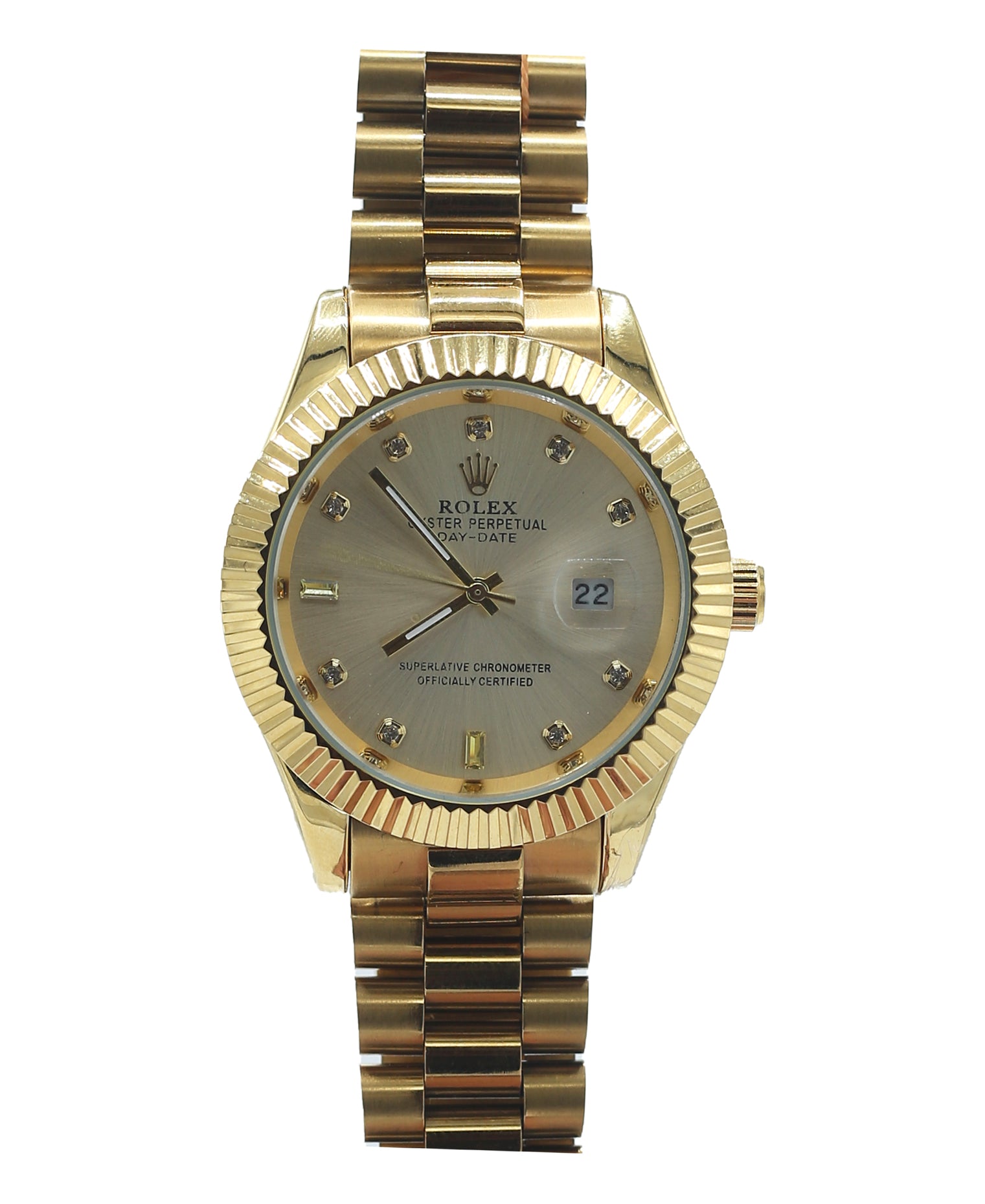 Rolex Oyster Perpetual Date Just Stainless Steel Golden Dial
