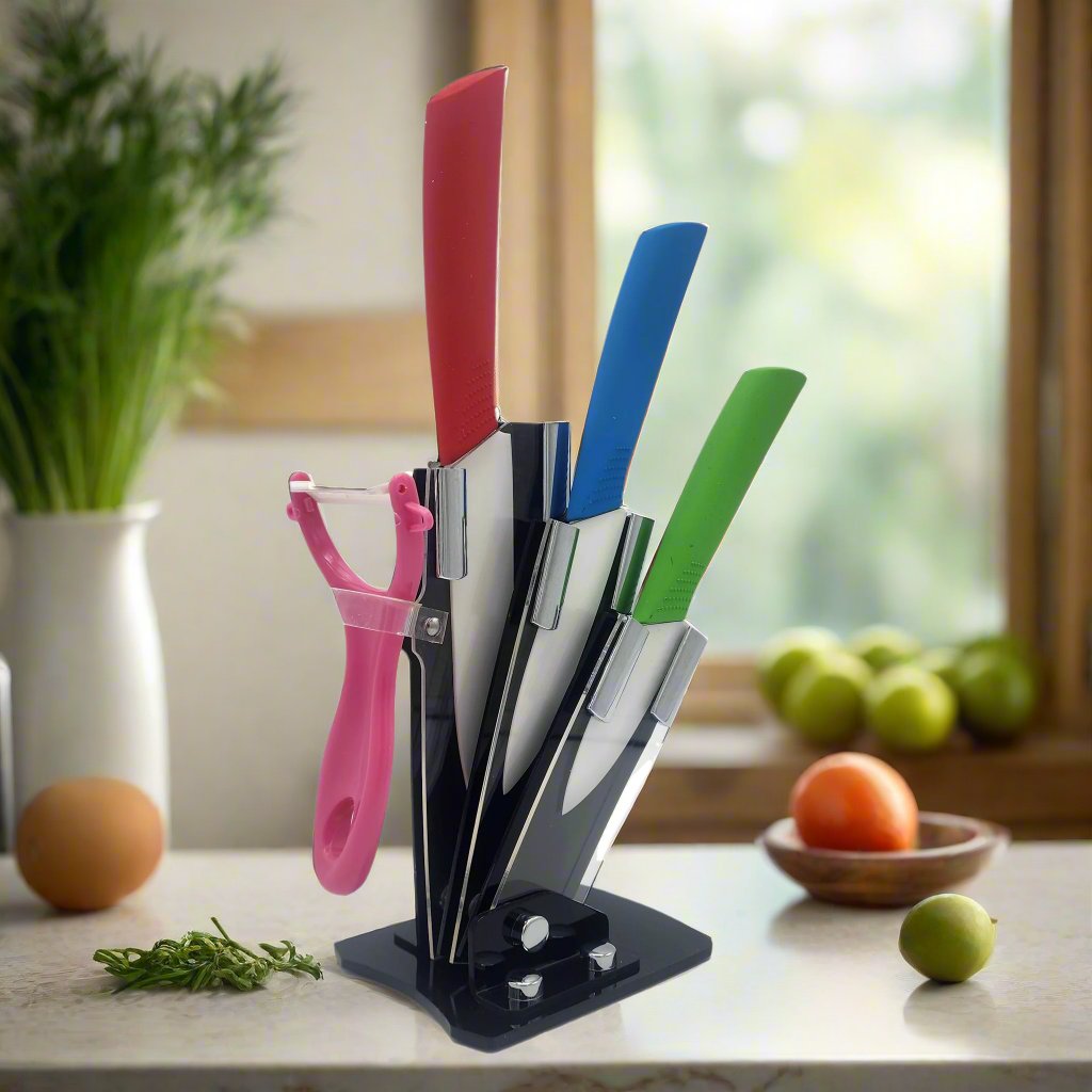 High Quality Zirconia Ceramic Knife Cutter with Knife Holder KS-4