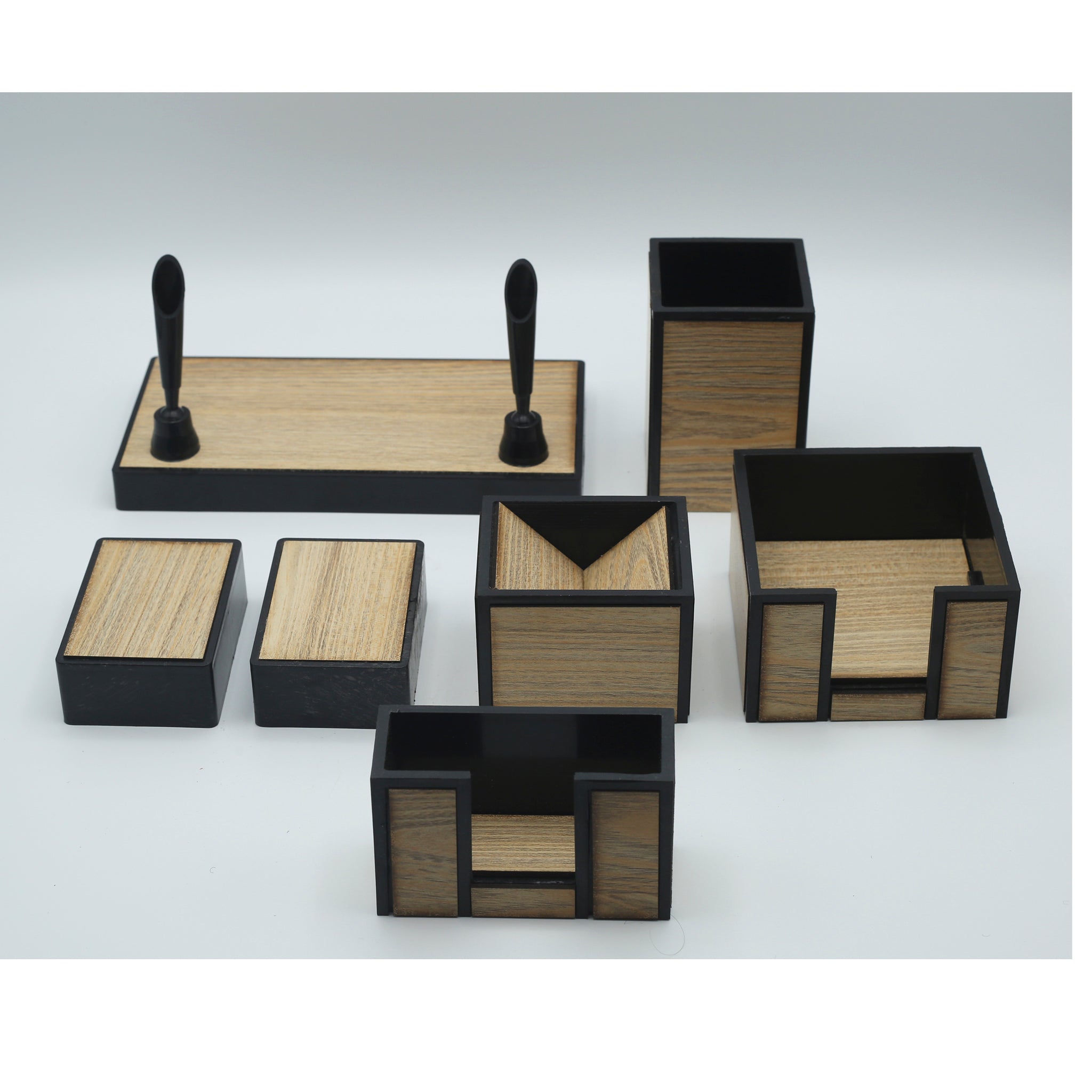 Table Set Formica 7 Pcs Wooden Texture