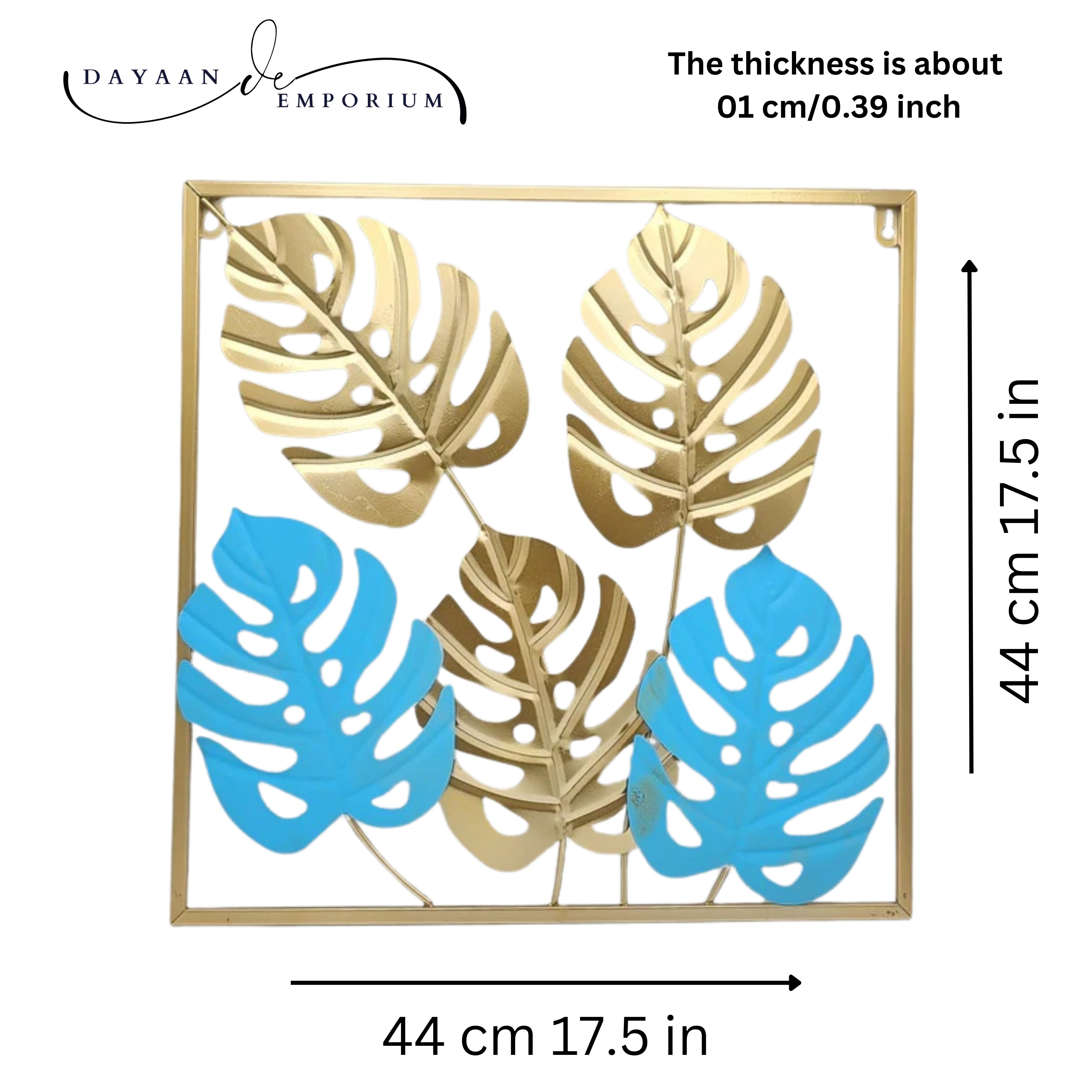 Metallic Wall Art Leaf Design GT-4