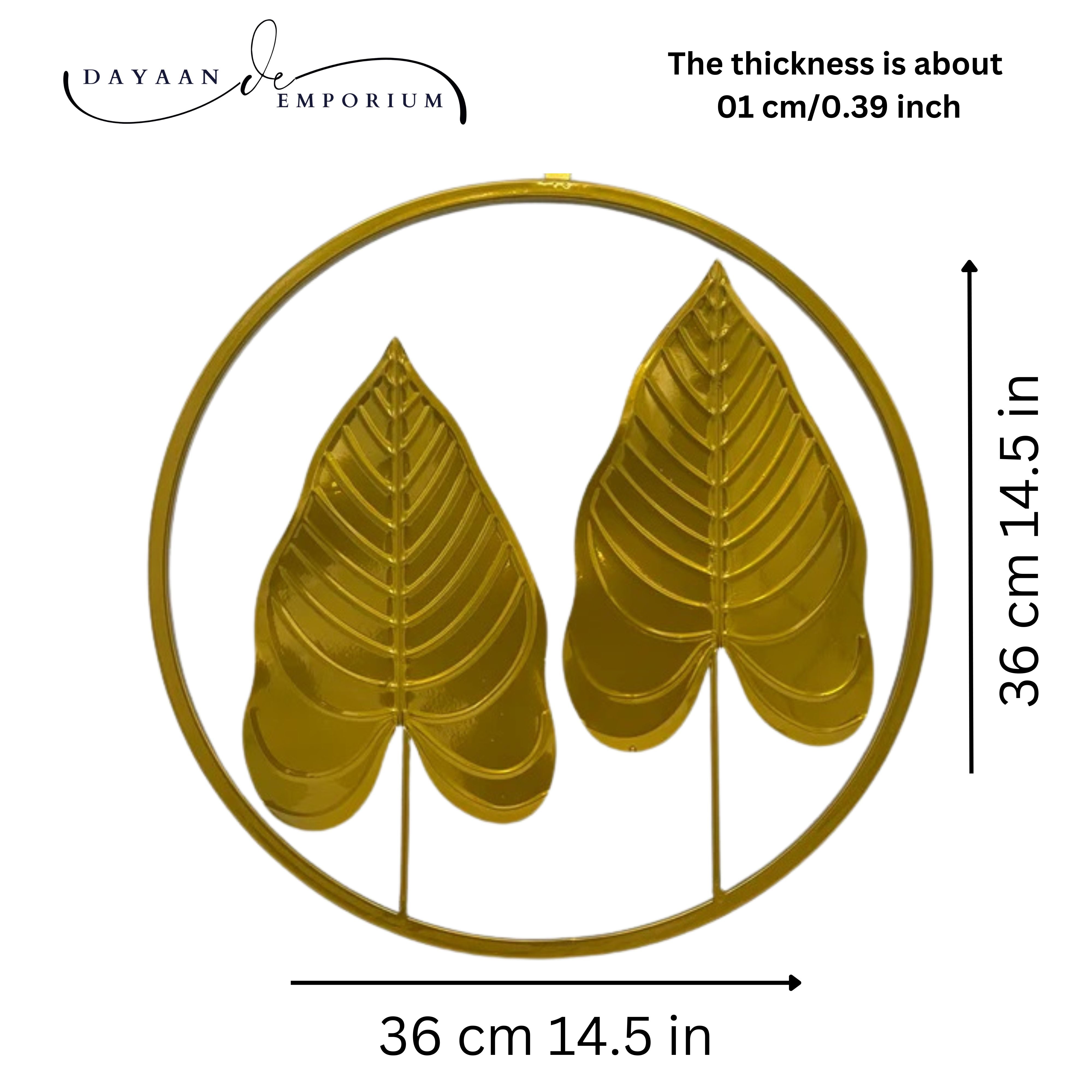Golden Metalic Wall Art D-2