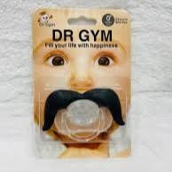 DR-GYM Baby Pacifier With Cute Moutache Kiss Lip