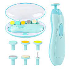 Electric Baby Manicure Pedicure Nail Clippers Cutter Scissors Care Set