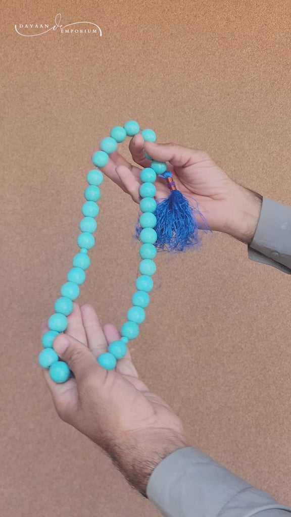 Firoza Stone Tasbih 33 Beads 16 mm